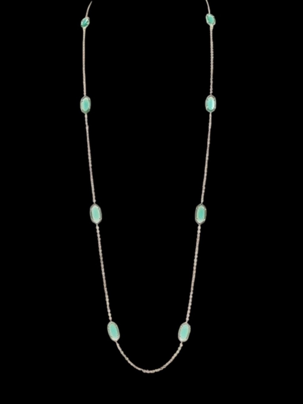 Kendra Scott Kelsie Gold Station Necklace in Chalcedony